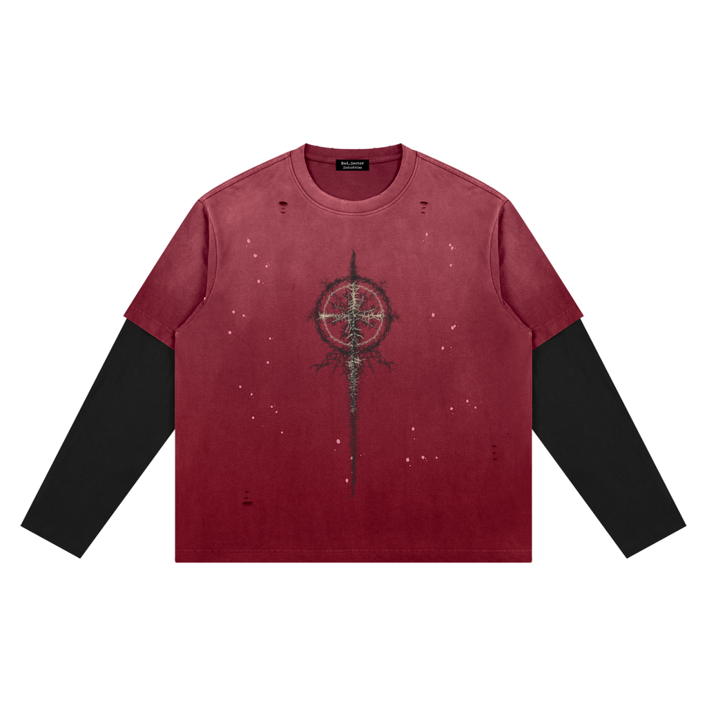 Necromancer Blade Distressed Blk/Red Tshirt - Limited Edition