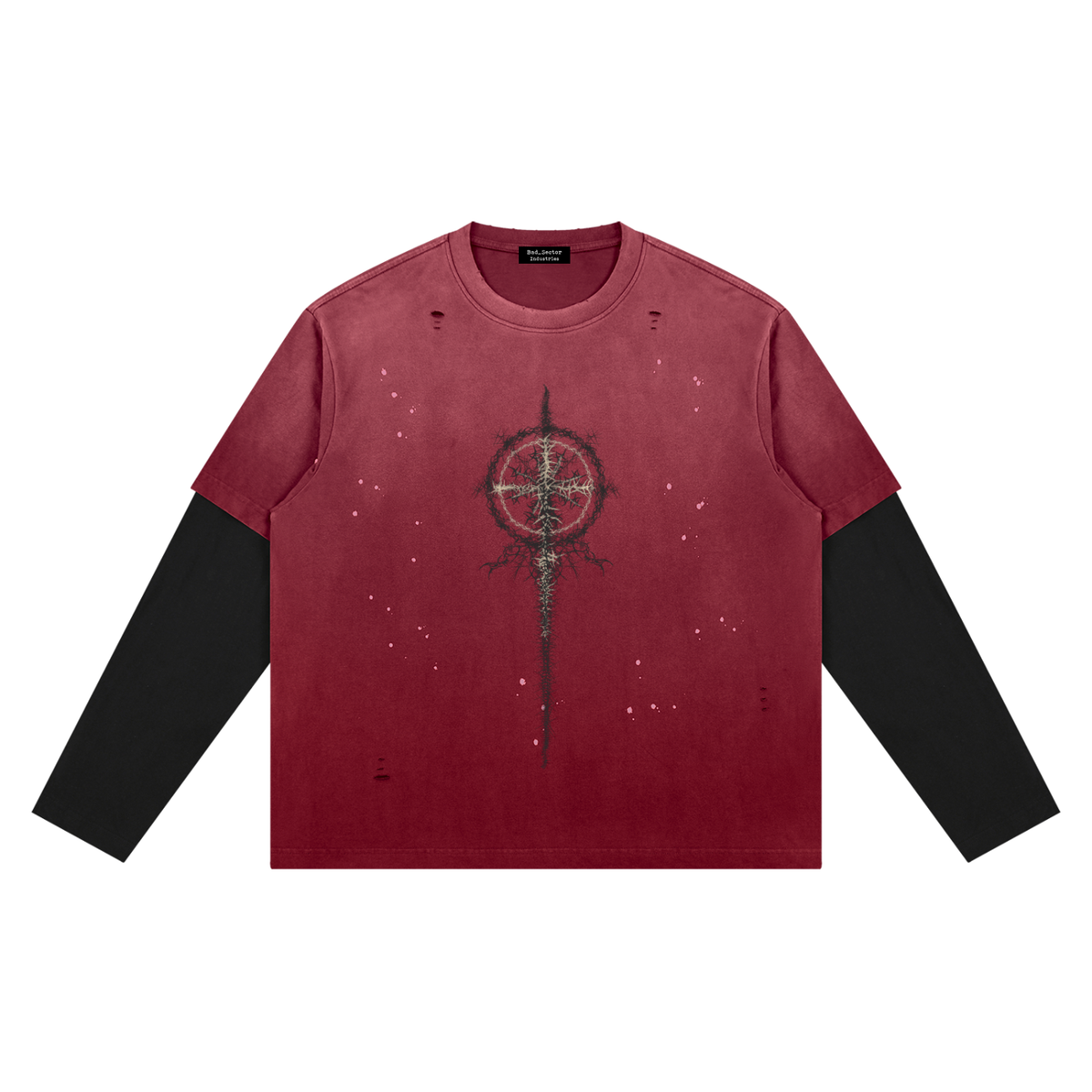 Necromancer Blade Distressed Blk/Red Tshirt - Limited Edition