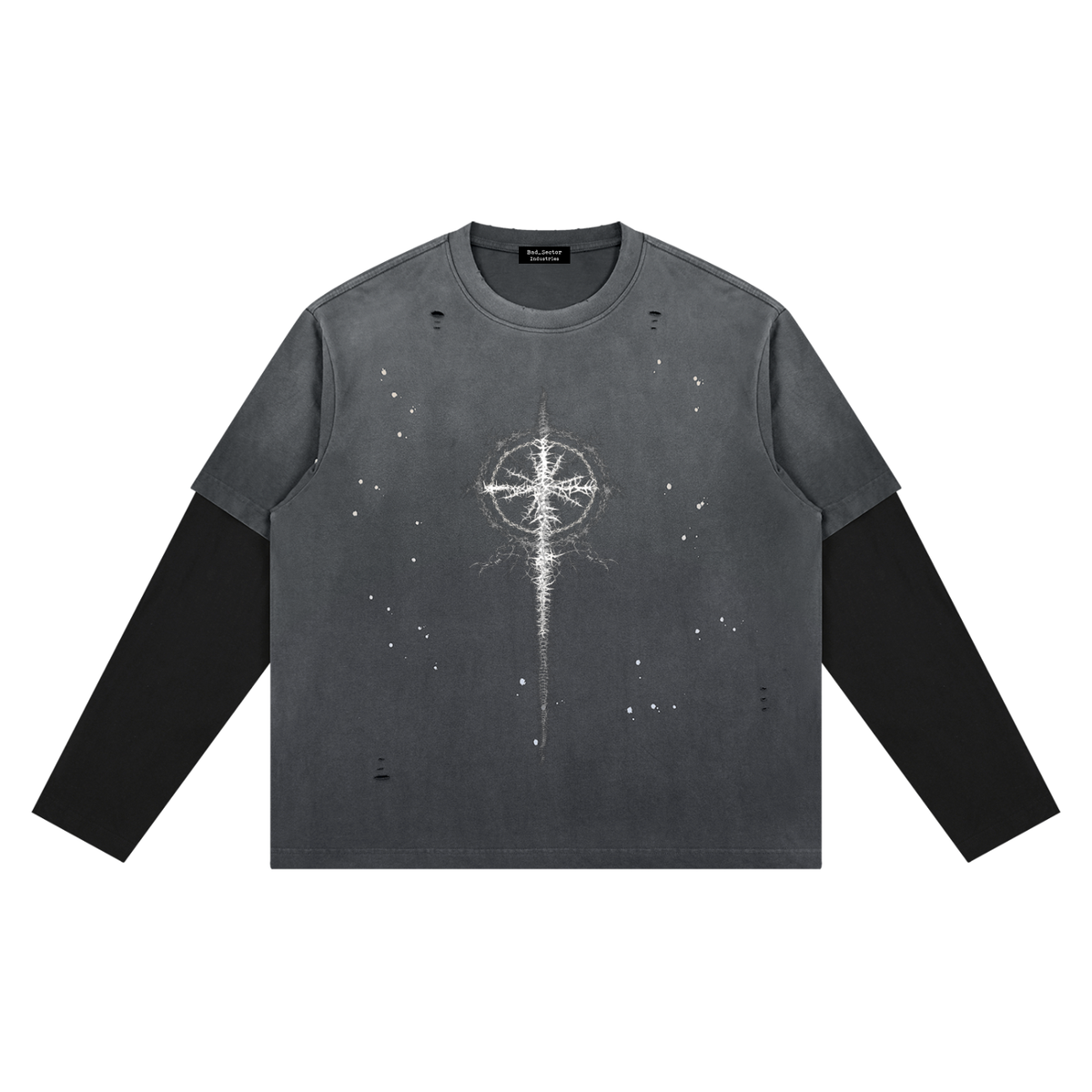 Necromancer Blade Distressed Grey/Bl/Blk/ Tshirt