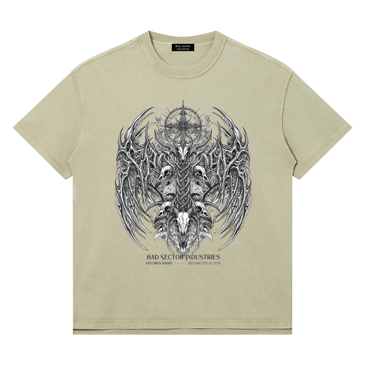 tshirt,mineralwash,oversized,stitchingdetail,OLIVE,APRICOT,BLACK,NAVY,CHARCOAL,NEOFOLK,GOTH,DARK,SKULLS