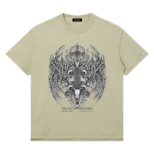 tshirt,mineralwash,oversized,stitchingdetail,OLIVE,APRICOT,BLACK,NAVY,CHARCOAL,NEOFOLK,GOTH,DARK,SKULLS