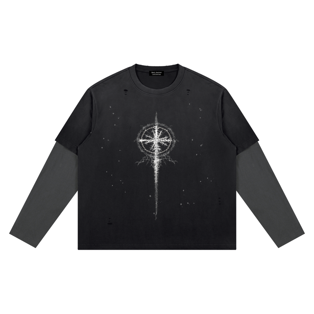 Necromancer Blade Distressed Grey/Bl/Blk/ Tshirt