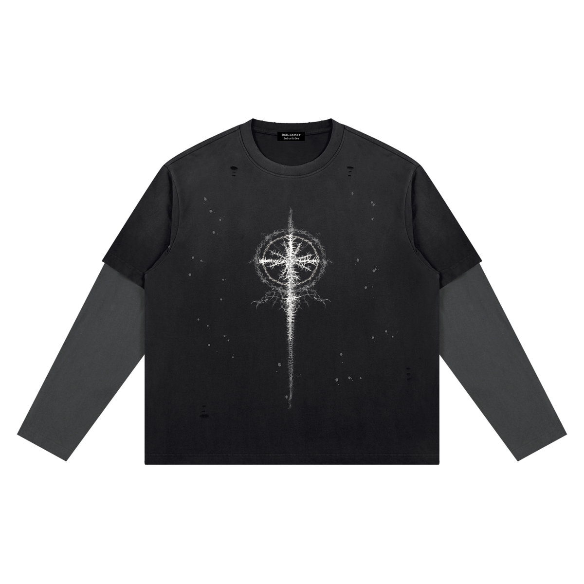 Necromancer Blade Distressed Grey/Bl/Blk/ Tshirt